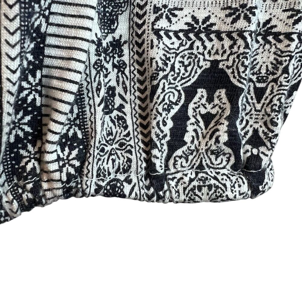 Style & Co Blouse Women's Size XL Floral Long Sleeve Boho Blue & White - Picture 4 of 9